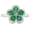 Anillo de Zirconia Esmeralda Genuina de 1.01ct en Plata de Ley