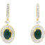 1.06ct Onyx Diamond Dangle Earrings in 10KT Yellow Gold