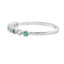Ensemble de Bagues Empilables en Diamant Émeraude en Or Blanc 14KT