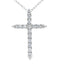 Colgante Religioso Cruz de .65ct en Plata Esterlina