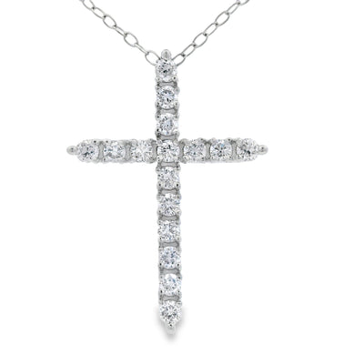 Pendentif religieux croix en argent sterling de 0,65 ct