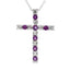 .50ct Amethyst Cross Pendant in Sterling Silver