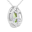 .47ct Pendentif en Péridot et Diamant en Or Blanc 10KT