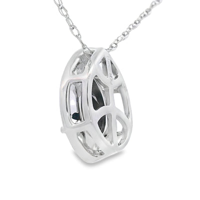 .03ct Onyx Diamond Pendant in 10KT White Gold