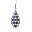 .58ct Pendentif en Saphir et Diamant en Or Blanc 14KT