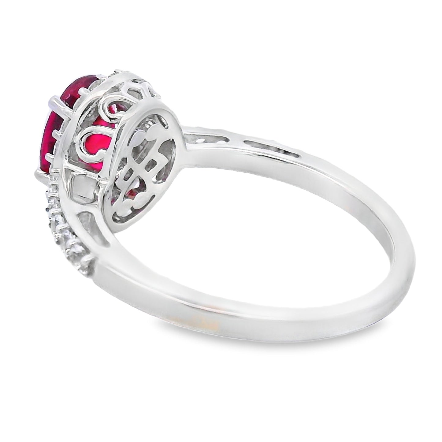 Anillo de Rubí y Zafiro Creado en Plata Esterlina