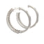 Natural 1.02ct Diamond Hoop Earrings in 10KT White Gold