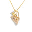Pendentif en diamant cultivé en laboratoire en or jaune 14KT