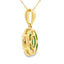 Colgante de Moda de Diamante de Calcedonia en Oro Amarillo de 10KT