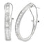 Genuine 1.00ct Diamond Hoop Earrings in 14KT White Gold