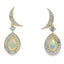 .42ct Opal Diamond Dangle Earrings in 10KT Yellow Gold