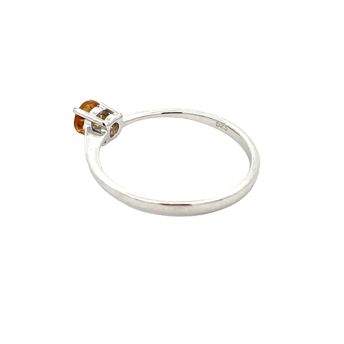 Genuine .20ct Citrine Ring in Sterling Silver
