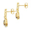 .84ct Quartz Diamond Dangle Earrings in 10KT Yellow Gold