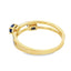 Bague en Saphir et Diamant de 0,61 ct en Or Jaune 14KT
