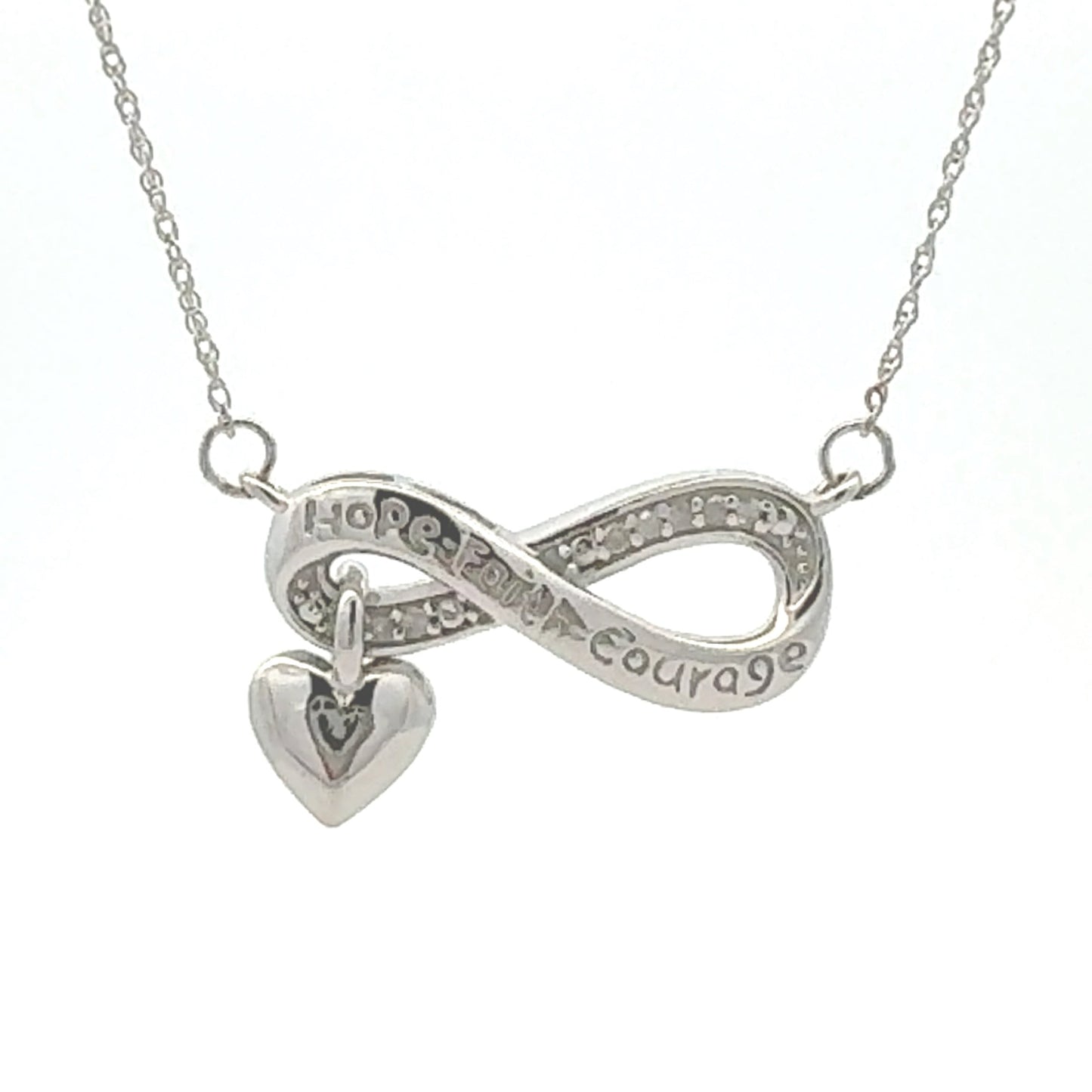 Elegant Natural Diamond Pendant in Sterling Silver
