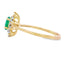 Genuine .43ct Emerald and Diamond Ring in 10KT Yellow Gold