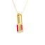 Created Ruby Diamond Fashion Pendant in 10KT Yellow Gold