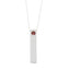 Genuine Garnet Fashion Pendant in Sterling Silver