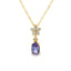 Pendentif en Tanzanite et Diamant en Or Jaune 14KT