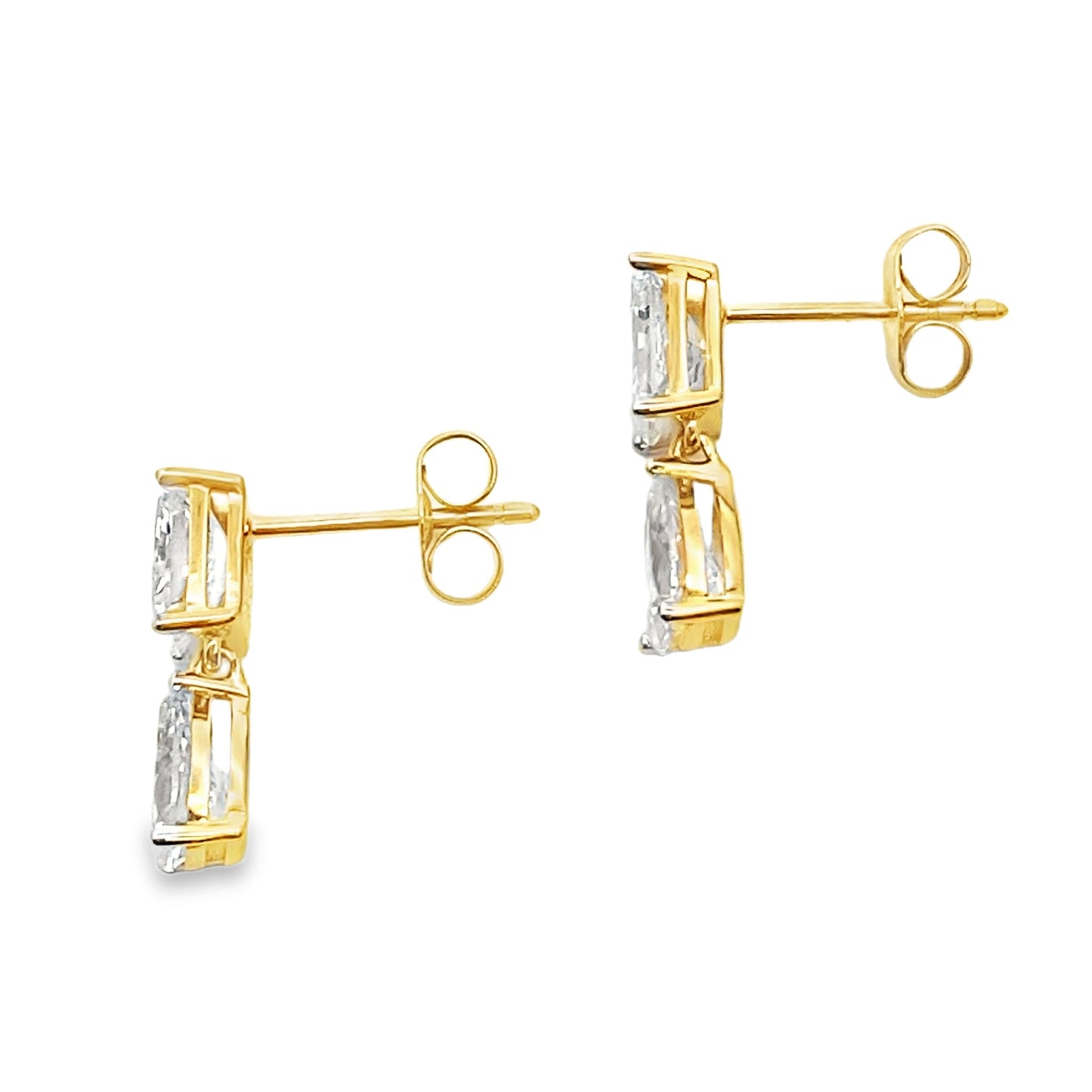 2.50ct Lab Grown Diamond Earrings in 14KT Yellow Gold