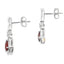 1.06ct Garnet and Diamond Dangle Earrings in 10KT White Gold
