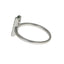 Bague en diamant émeraude naturelle de 0,25 ct en or blanc 14KT