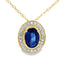 Sapphire Diamond Fashion Pendant in 10KT Yellow Gold