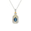 Sapphire Diamond Fashion Pendant in 14KT Yellow Gold