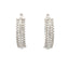 Natural 1.02ct Diamond Hoop Earrings in 10KT White Gold