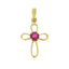 .18ct Ruby Cross Pendant in 10KT Yellow Gold