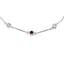 Natural Ruby and Diamond Bracelet in 14KT White Gold