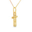 .07ct Diamond Cross Pendant in 10KT Yellow Gold