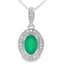 Pendentif de mode en diamant de calcédoine en or blanc 10KT