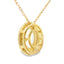 Pendentif en Quartz Rose et Diamant en Or Jaune 10KT
