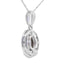 .42ct Colgante de Cuarzo y Diamante en Oro Blanco de 10KT
