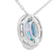 Blue Topaz and Diamond Pendant in 10KT White Gold