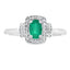 Genuine .45ct Emerald Diamond Ring in 10KT White Gold