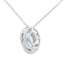 Pendentif en diamant aquamarine en or blanc 10KT
