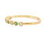 Ensemble de Bagues Empilables en Diamant Émeraude en Or Jaune 14KT