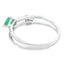 Anillo de Diamante Esmeralda Natural de 0.50ct en Oro Blanco de 14KT