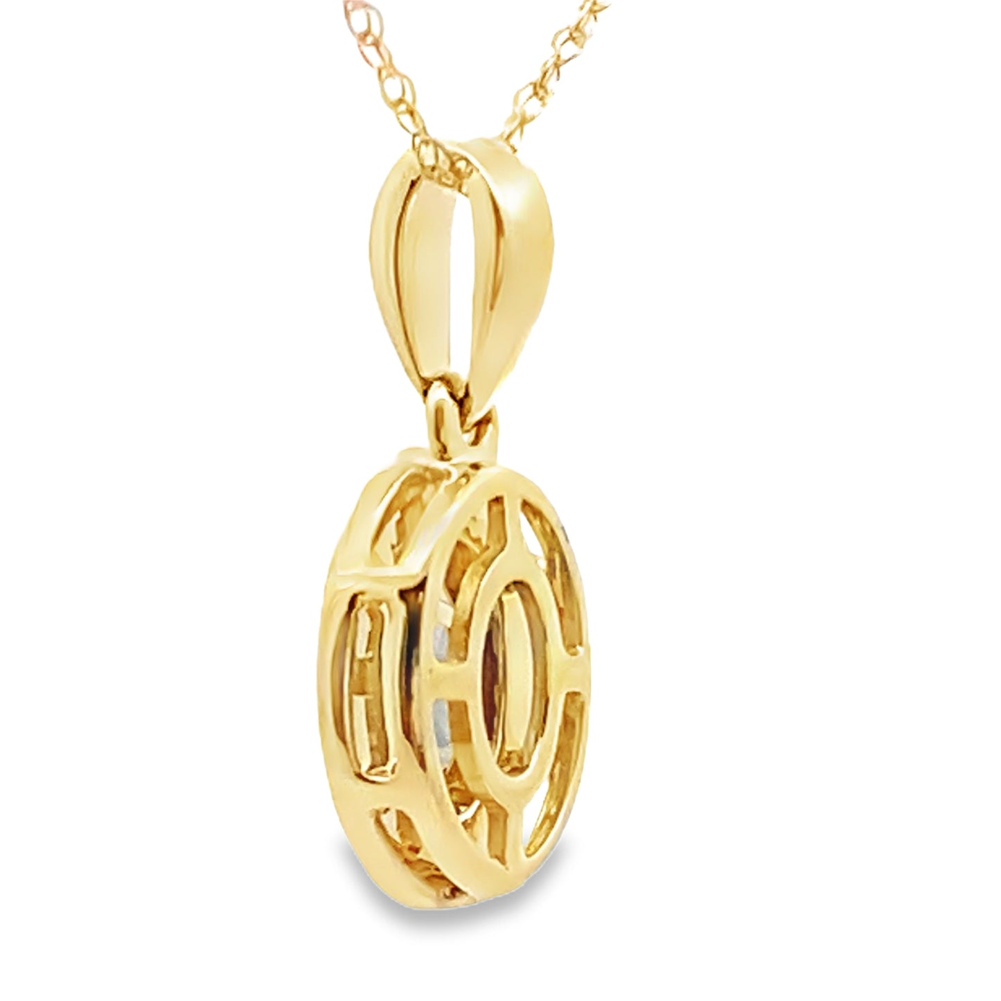 Mystic Fire Topaz Pendant in 10KT Yellow Gold