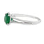 Anillo de Compromiso de Esmeralda Genuina de 1.28ct en Oro Blanco de 14KT