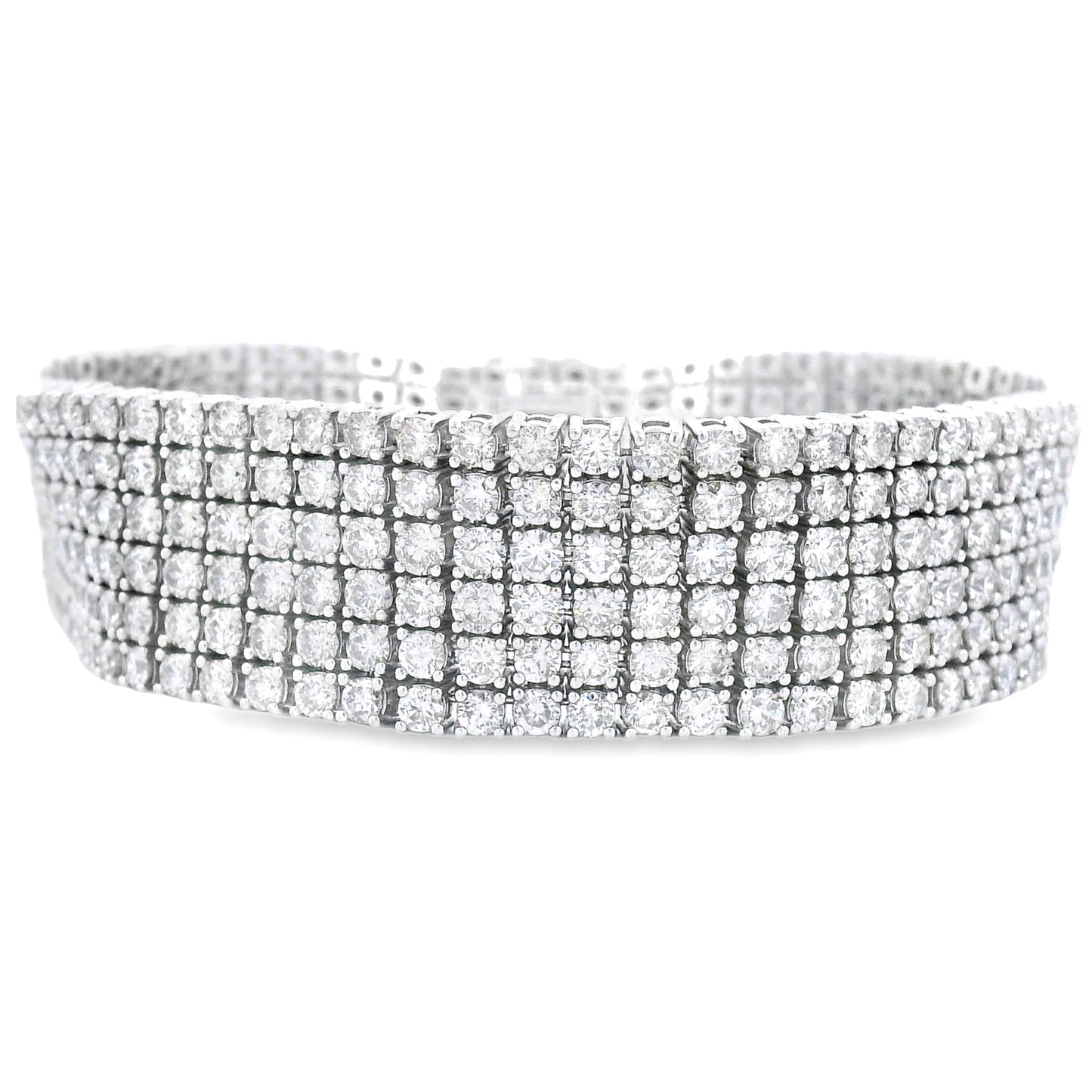 Genuine 20.00ct Diamond Tennis Bracelet in 14KT White Gold