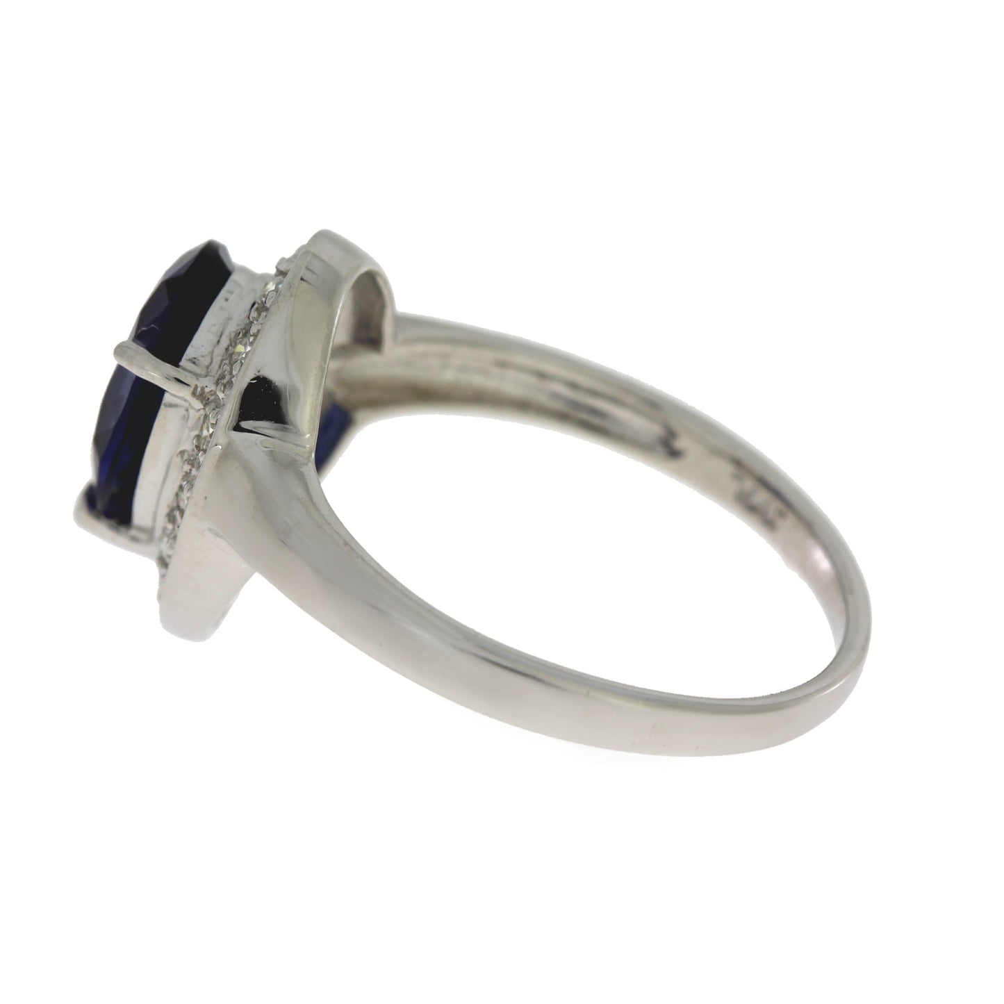 Bague en Moissanite Saphir Créé en Argent Sterling