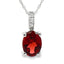 1.42ct Garnet & Diamond Pendant in 10KT White Gold
