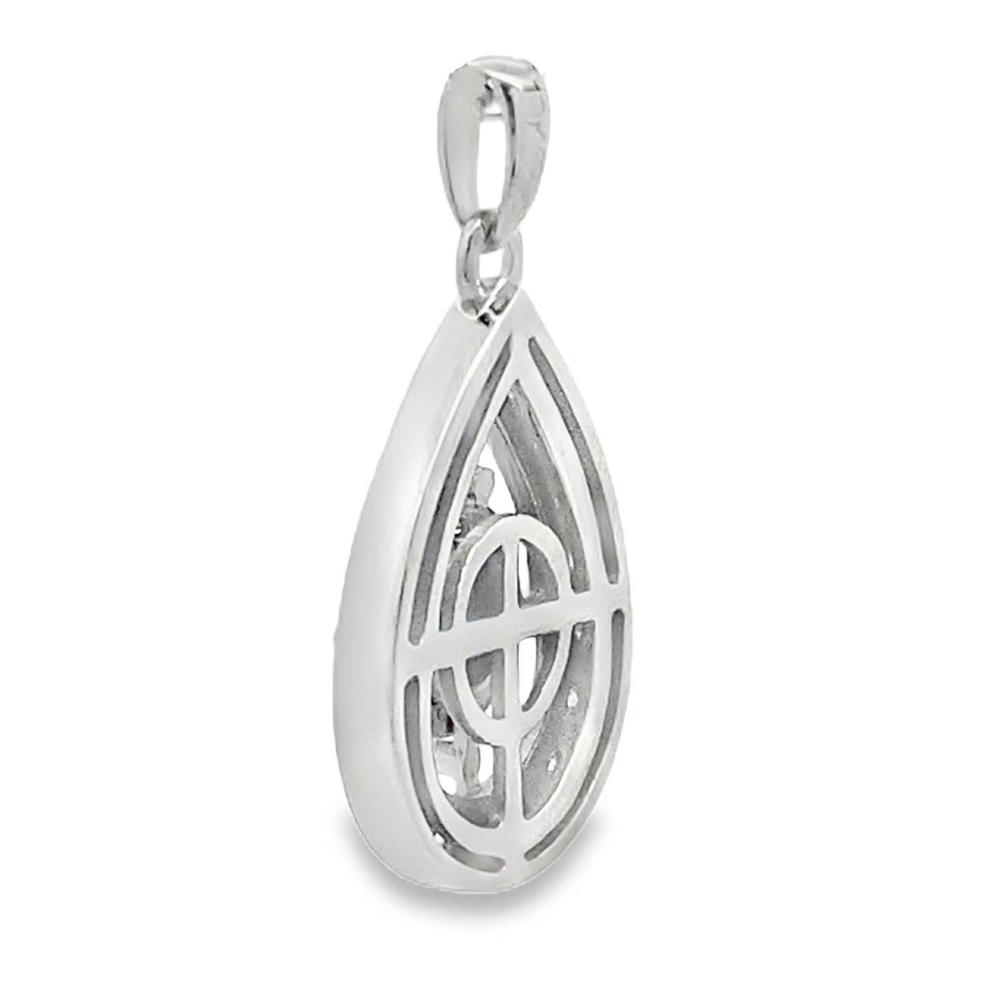 Pendentif en diamant de 0,25 ct en or blanc 10KT