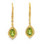 Boucles d'oreilles pendantes en péridot et diamants de 1,88 ct en or jaune 10KT