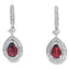 1.06ct Garnet and Diamond Dangle Earrings in 10KT White Gold