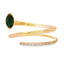 Bague en Émeraude et Diamants en Or Jaune 14KT