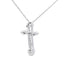 Pendentif croix en diamant de 0,16 ct en or blanc 14KT